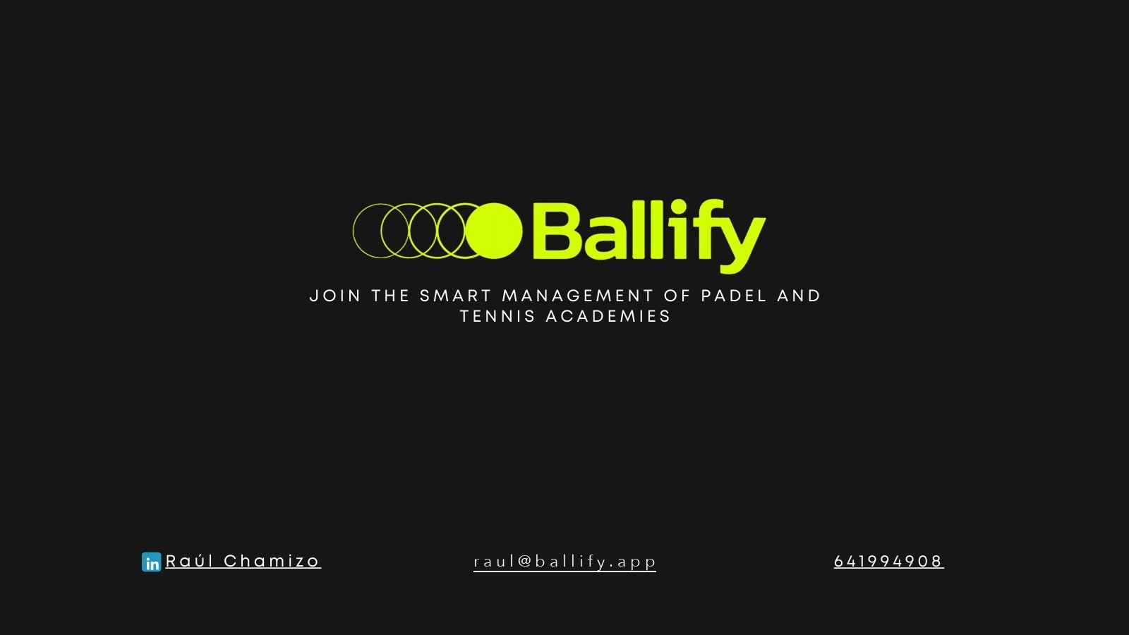 Diapositiva 1 del deck de Ballify